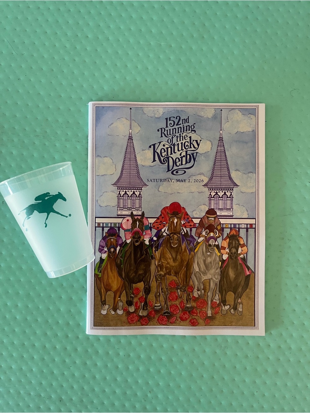 2026 152nd official Kentucky Derby Program + Keenland 12oz souvenir cup